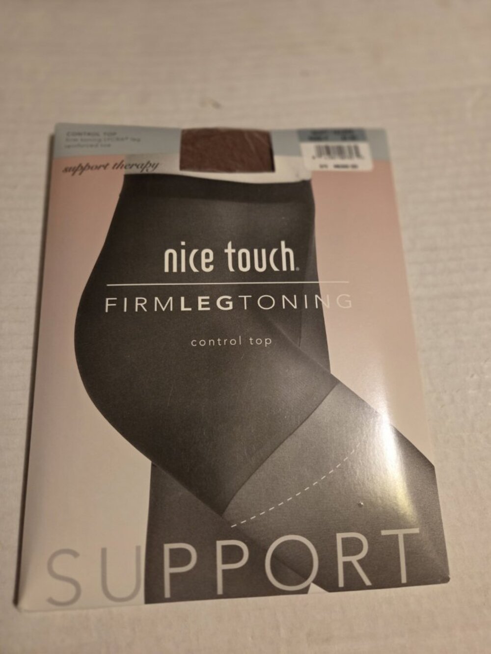 New Nice Touch Women's Firm Leg Toning Control Top SIZE F Pantyhose Reinforced